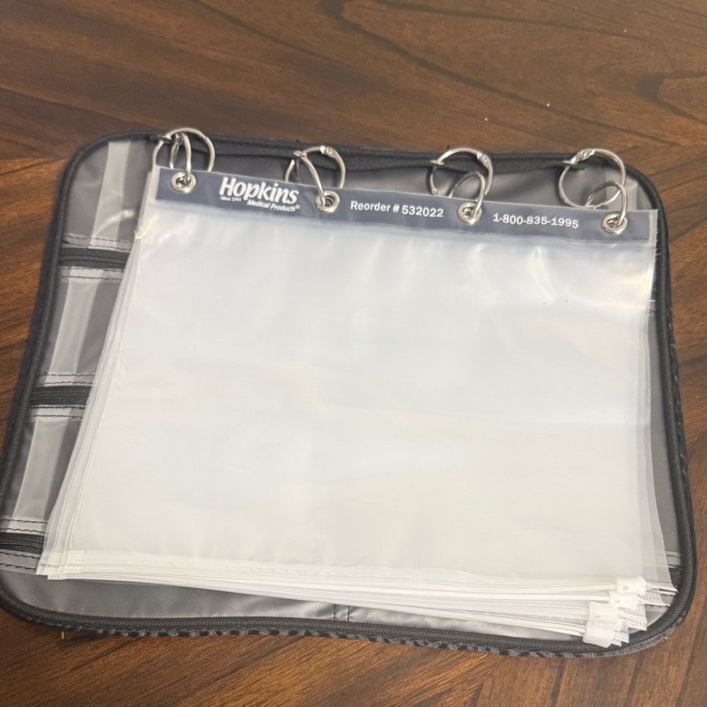 Hopkins Black and Clear Storage Binder